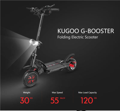 Portable Electric Scooter With Seat – Kugoo G-booster Electric Scooter