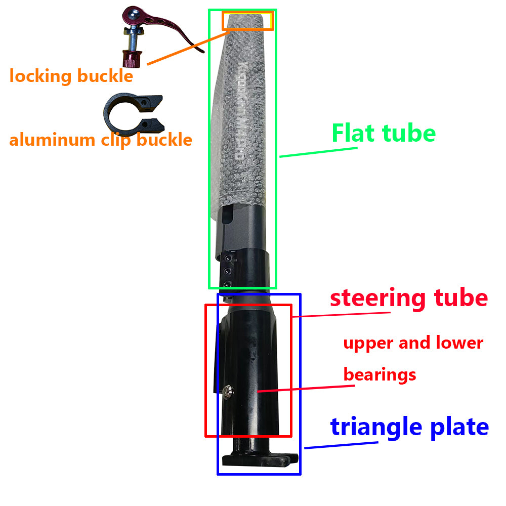 KUGOO elektrisk skoter stam / platt rör / styrstång / styrrör